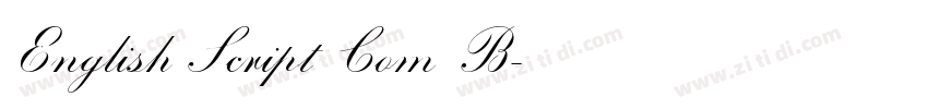English Script Com B字体转换